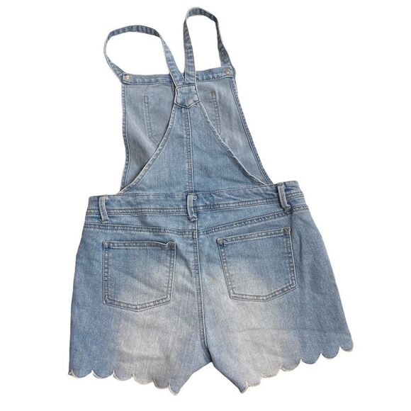 CAT & JACK, Juniors/Girls XL, Bib Overalls, Denim, Blue, Button Straps,4 Pockets - Picture 2 of 10